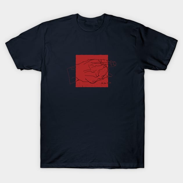 fine art line drawing of a hand 3 T-Shirt by croquis design